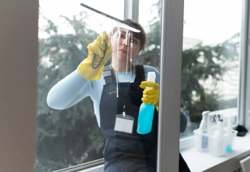 Nettoyage de vitres intérieures et extérieures à la Vieille-Lyre